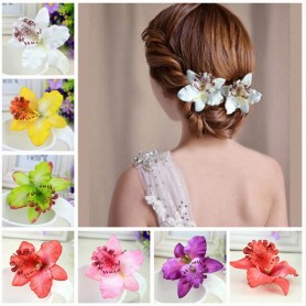 Barrette Fleur Orchidée Cheveux