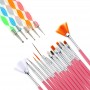 Kit complet 20 Pinceaux pour Nail Art