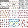 X50 Plaquettes Stickers Water Decal pour ongles