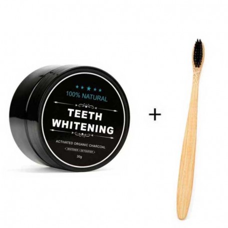 Pack Blancheur Poudre de Charbon + Brosse à dent