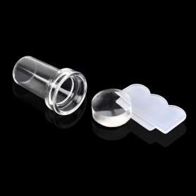 Tampon ongle stamping silicone transparent