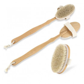 Brosse pour le dos en bois avec manche